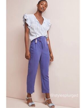 anthropologie cupro wrap trousers